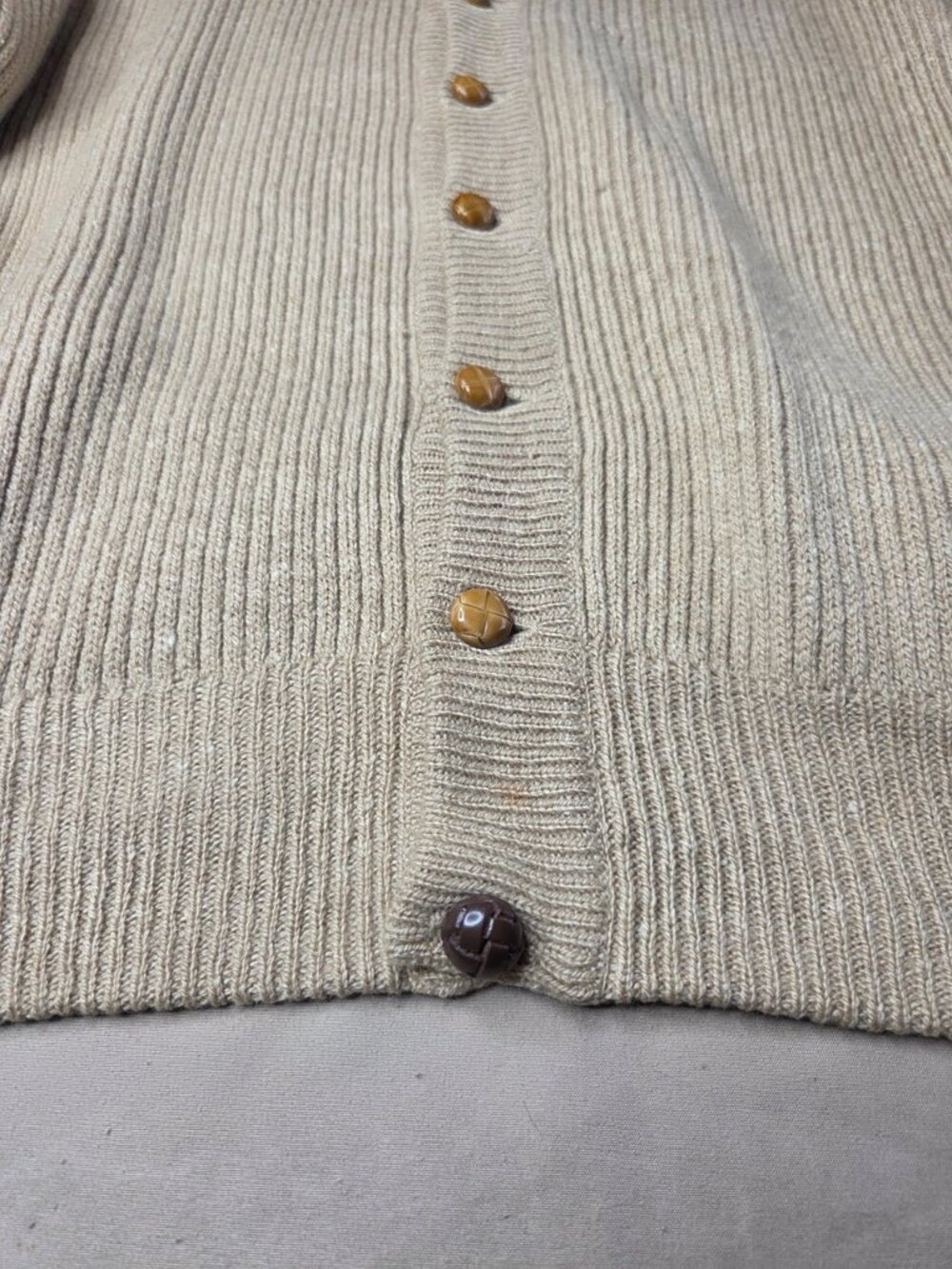 Gucci Vintage Brown Ribbed Knit Button Down Cardigan Women's Rare - Picture 7 of 12